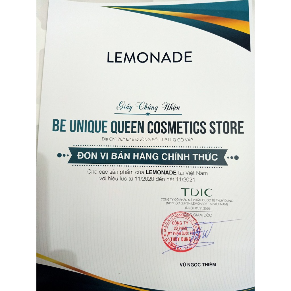 [Chính Hãng] Son Thỏi Lì Mịn, Mềm Môi Lemonade Matte Addict Lipstick