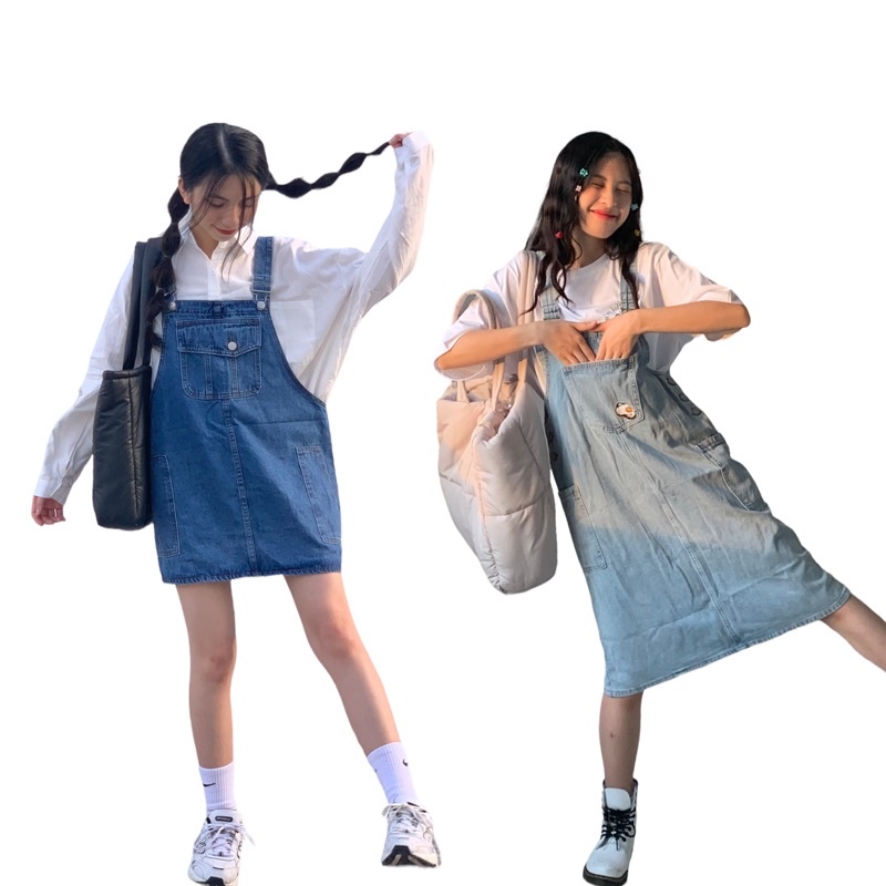 Yếm jeans nữ lollie studio ya108 ya110 dáng váy