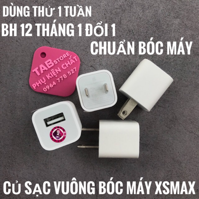 Củ sạc vuông iphone z in bóc máy xsmax