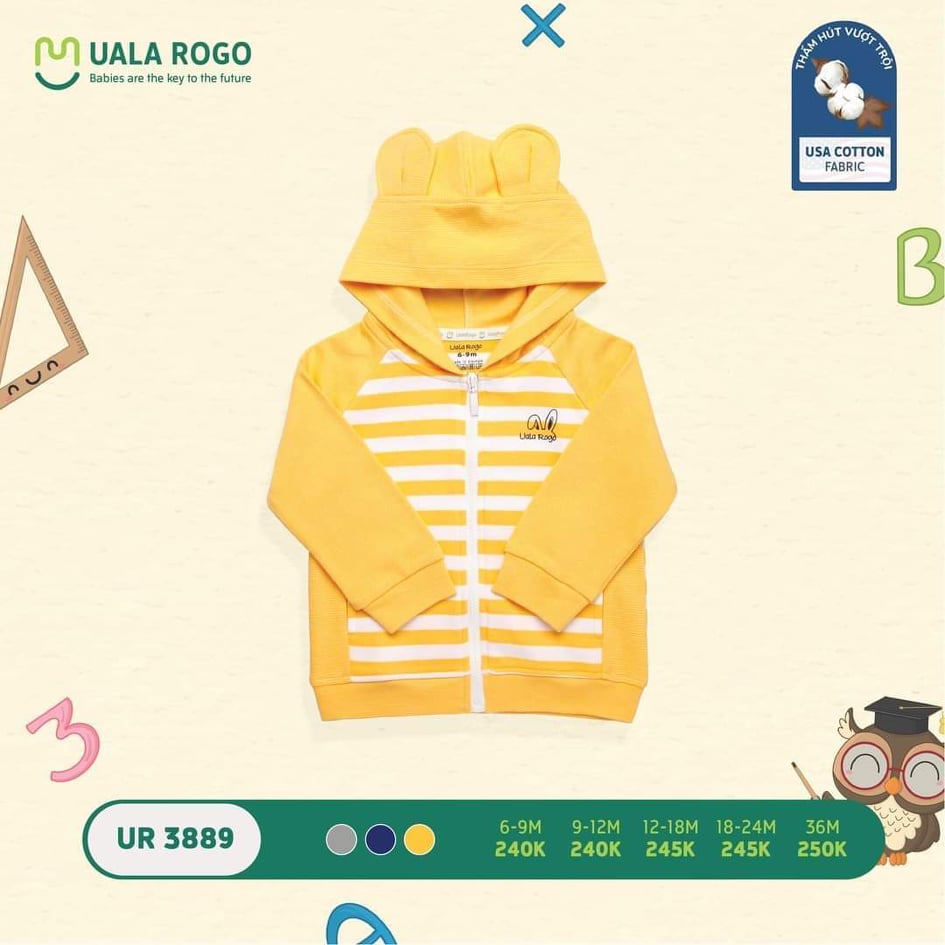 Xả hàng_ Áo khóac Uala Rogo cho bé