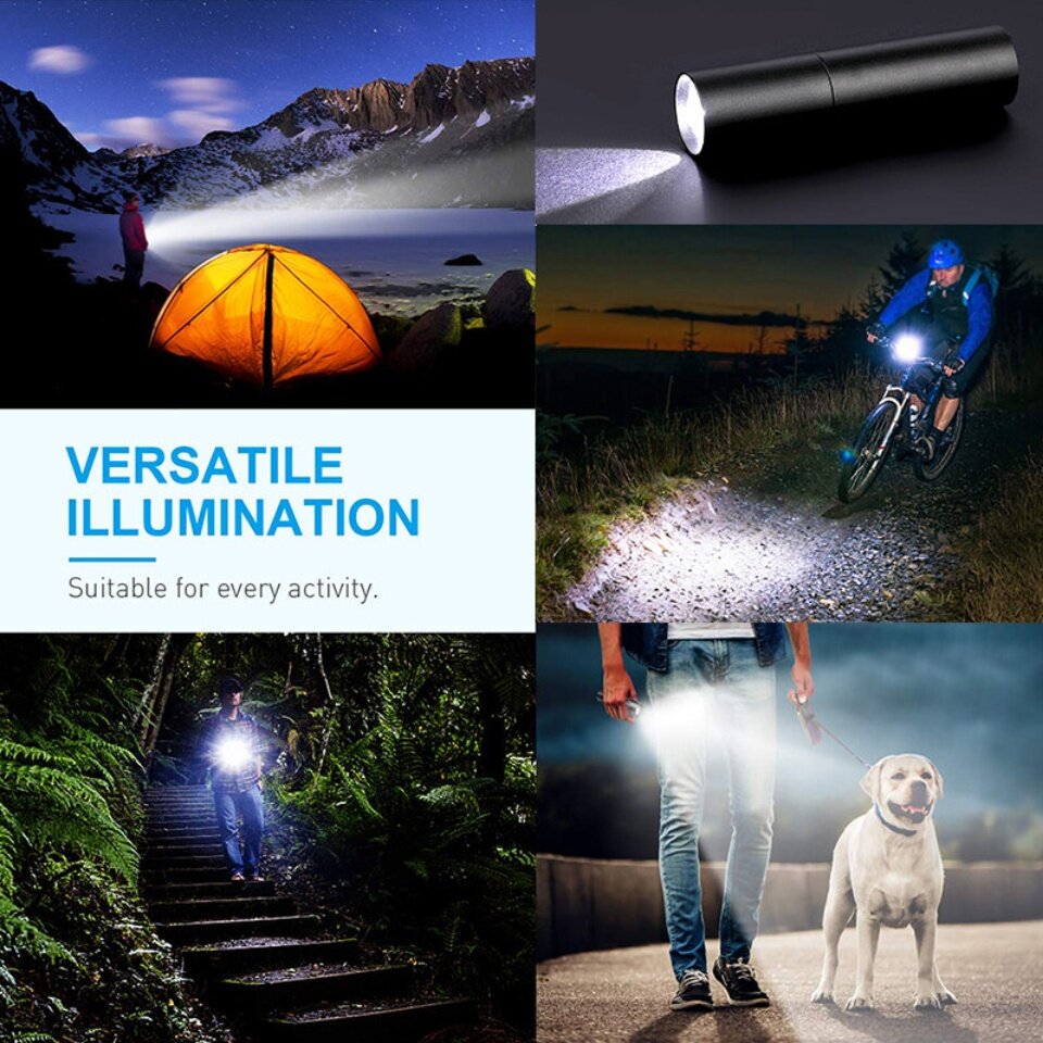 Đèn pin siêu sáng/Đèn pin cầm tay/đèn led chiếu xa chống nước/mini flashlight