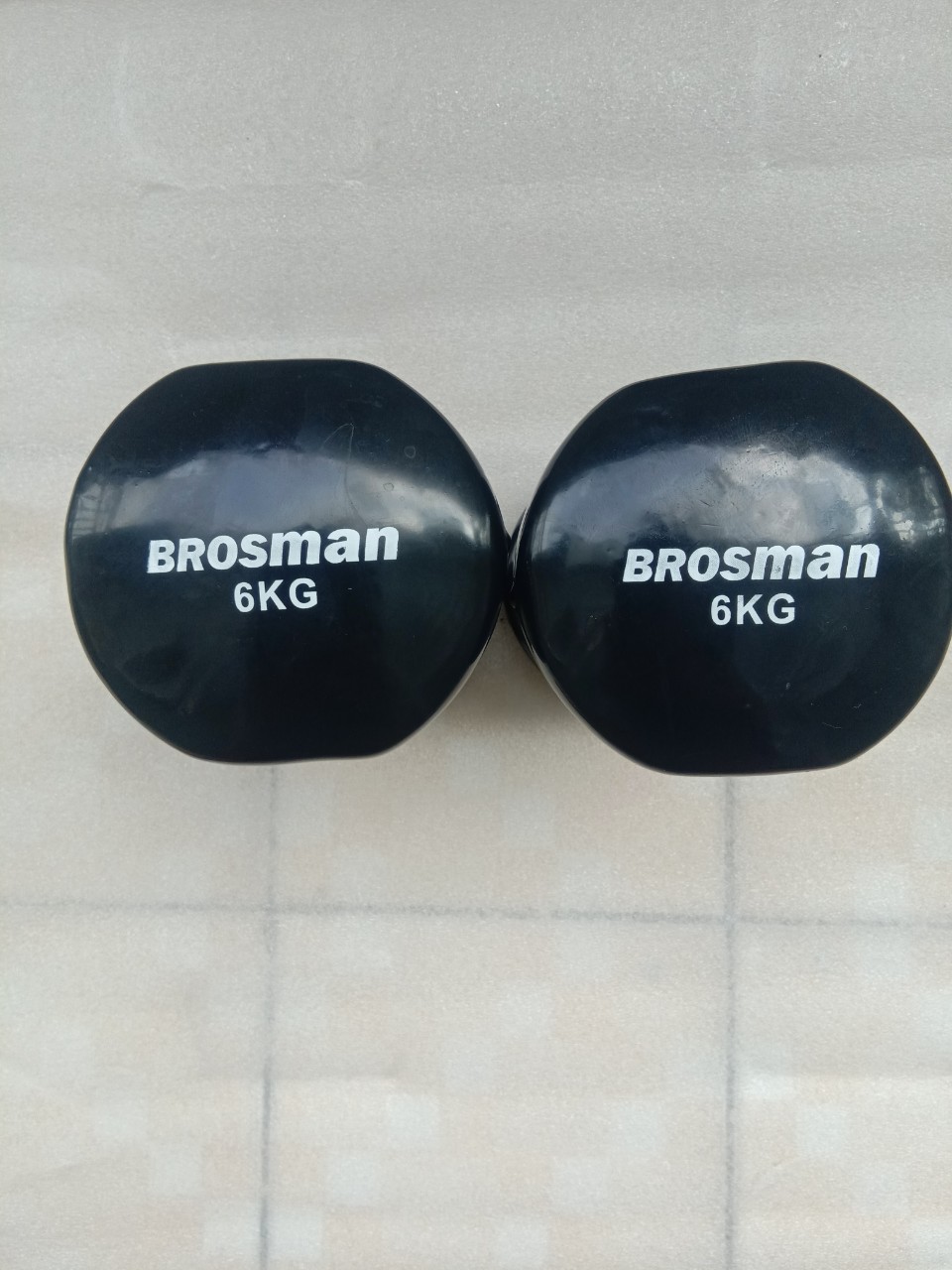 Tạ tay 6kg Brosman nhập khẩu (Bộ 2 cái tạ sắt 6kg màu đen)
