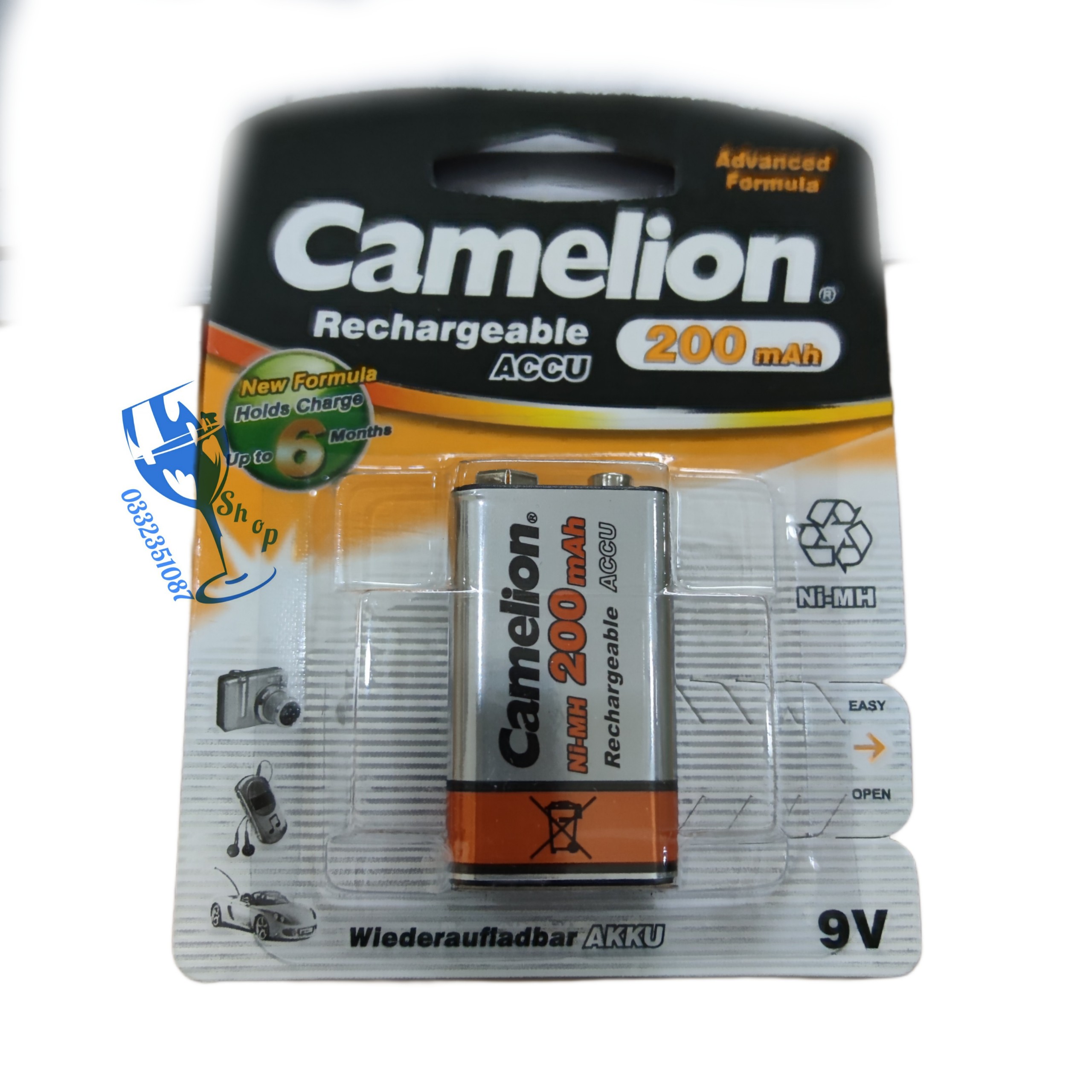 Pin sạc 9v camelion 200ma