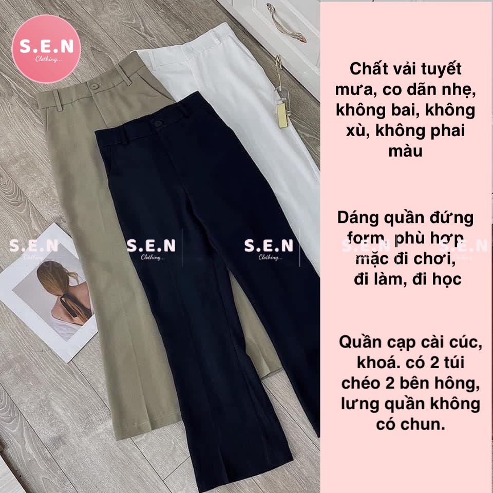 Quần tây ống loe nhẹ big size S-2XL