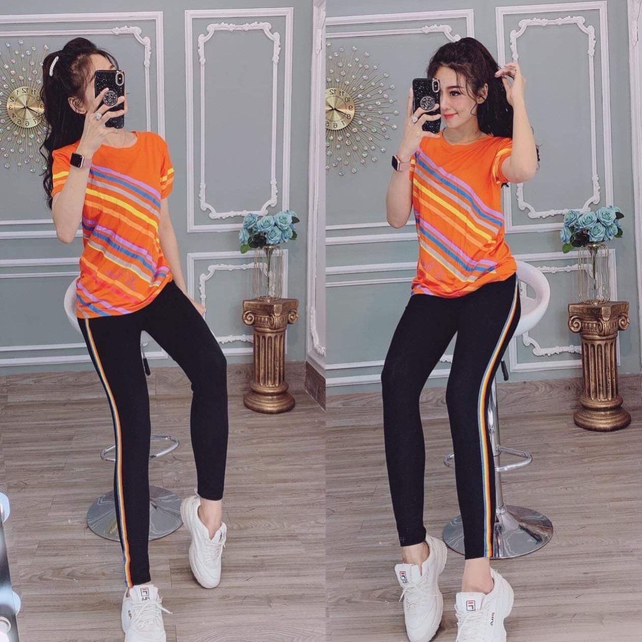 SÉT ĐỒ BỘ NỮ PHỐI SỌC ĐA SẮC MÀU ĐỘC ĐÁO