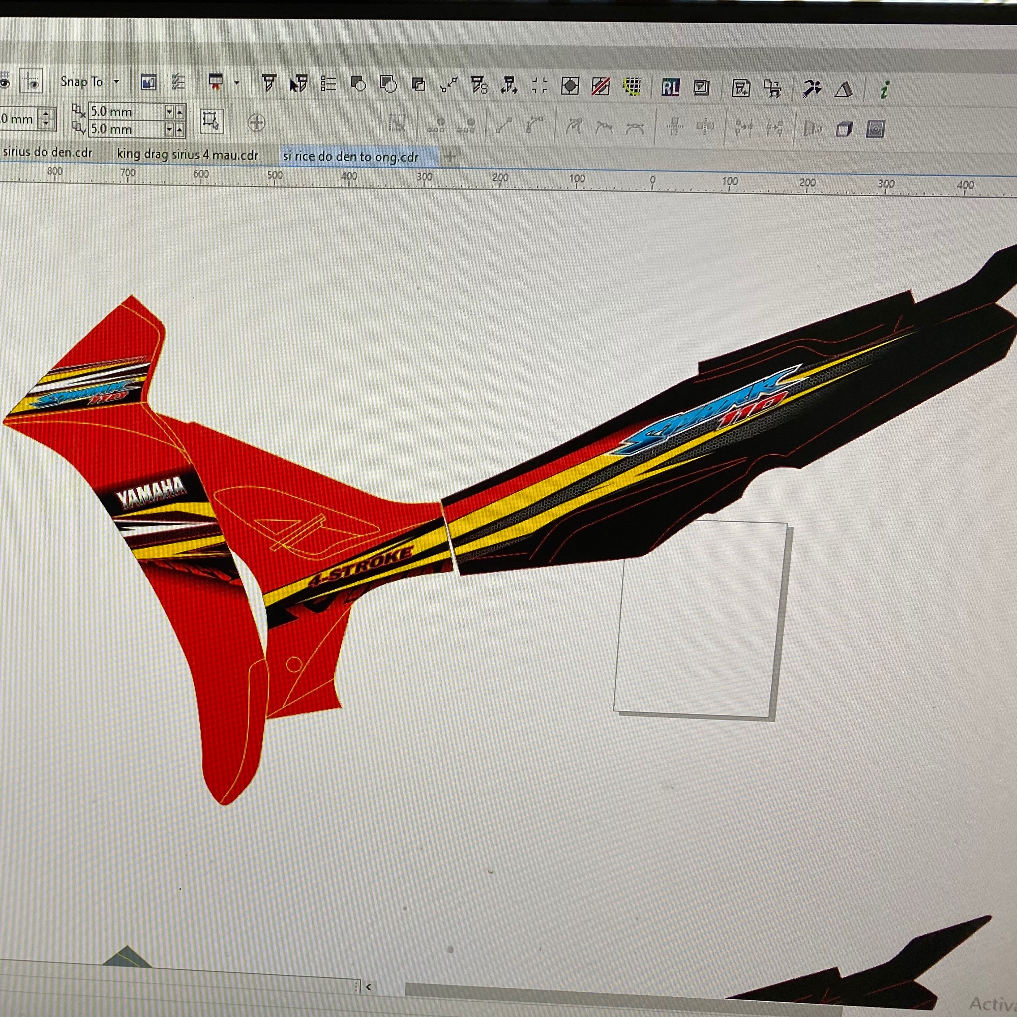 [ QUÍ KHÁCH VUI LÒNG MANG TEM RA TIỆM CHO THỢ DÁN] TEM RỜI Sirius đỏ đentặng logo