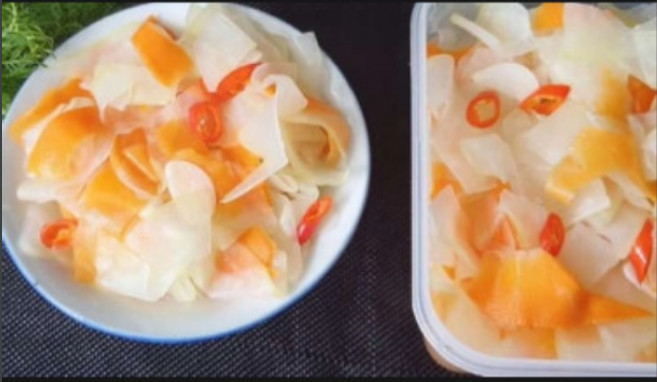 Mắm dưa đu đủ xứ Huế 400g - Đặc sản Huế