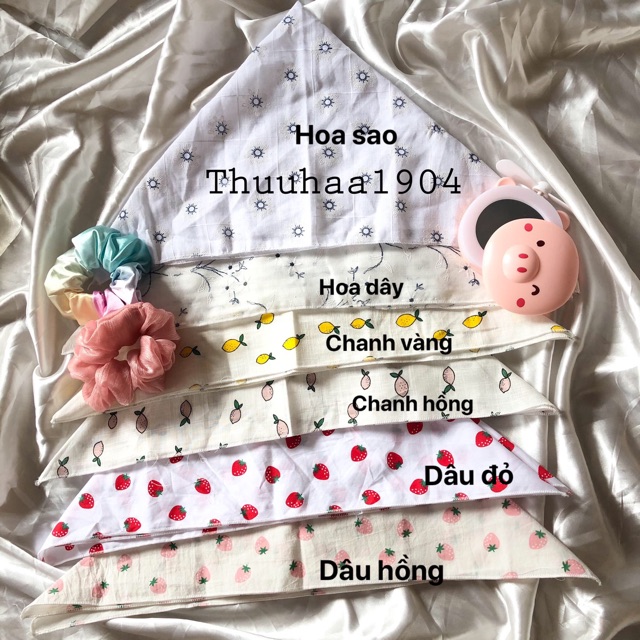 Khăn Bandana Nhiều Mẫu Vải Thô Mềm