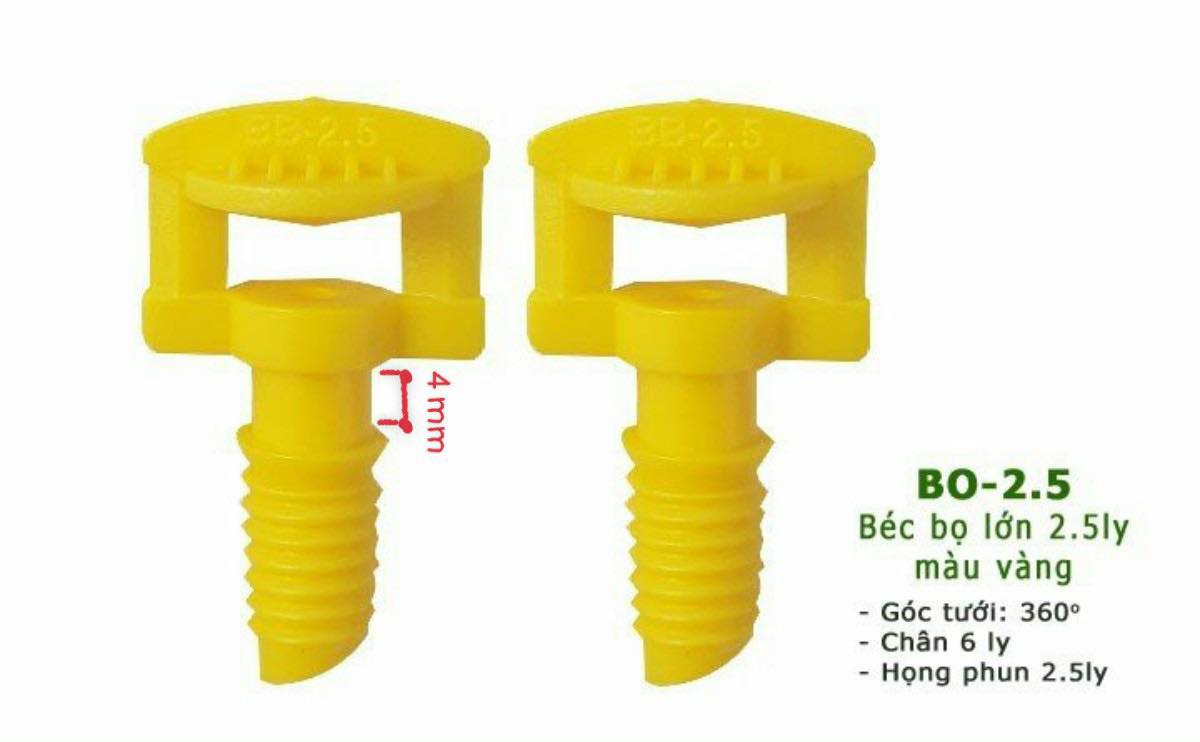 100 béc bọ tưới gốc họng phun 2.5 ly