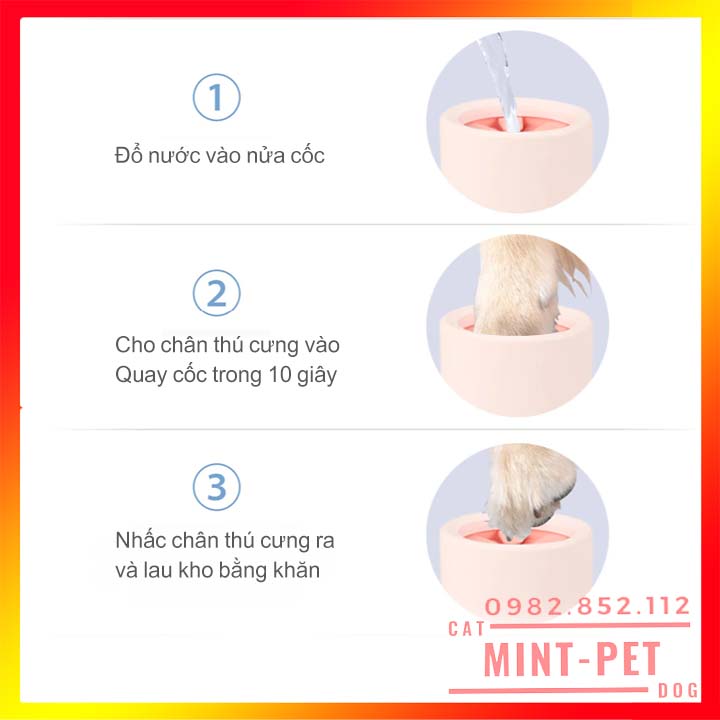 Cốc Rửa Chân Cho Chó Mèo Carno