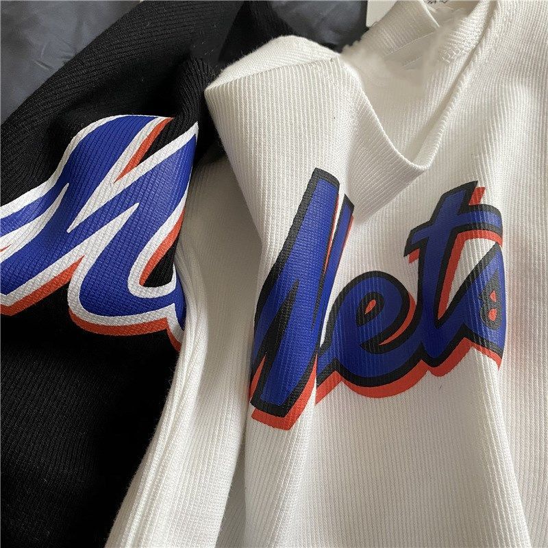 Áo thun croptop ba lỗ Mets nữ sành điệu