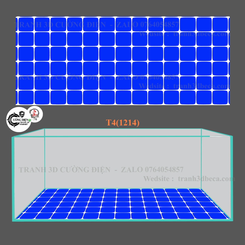 Tranh 3D dán đáy bể cá cảnh