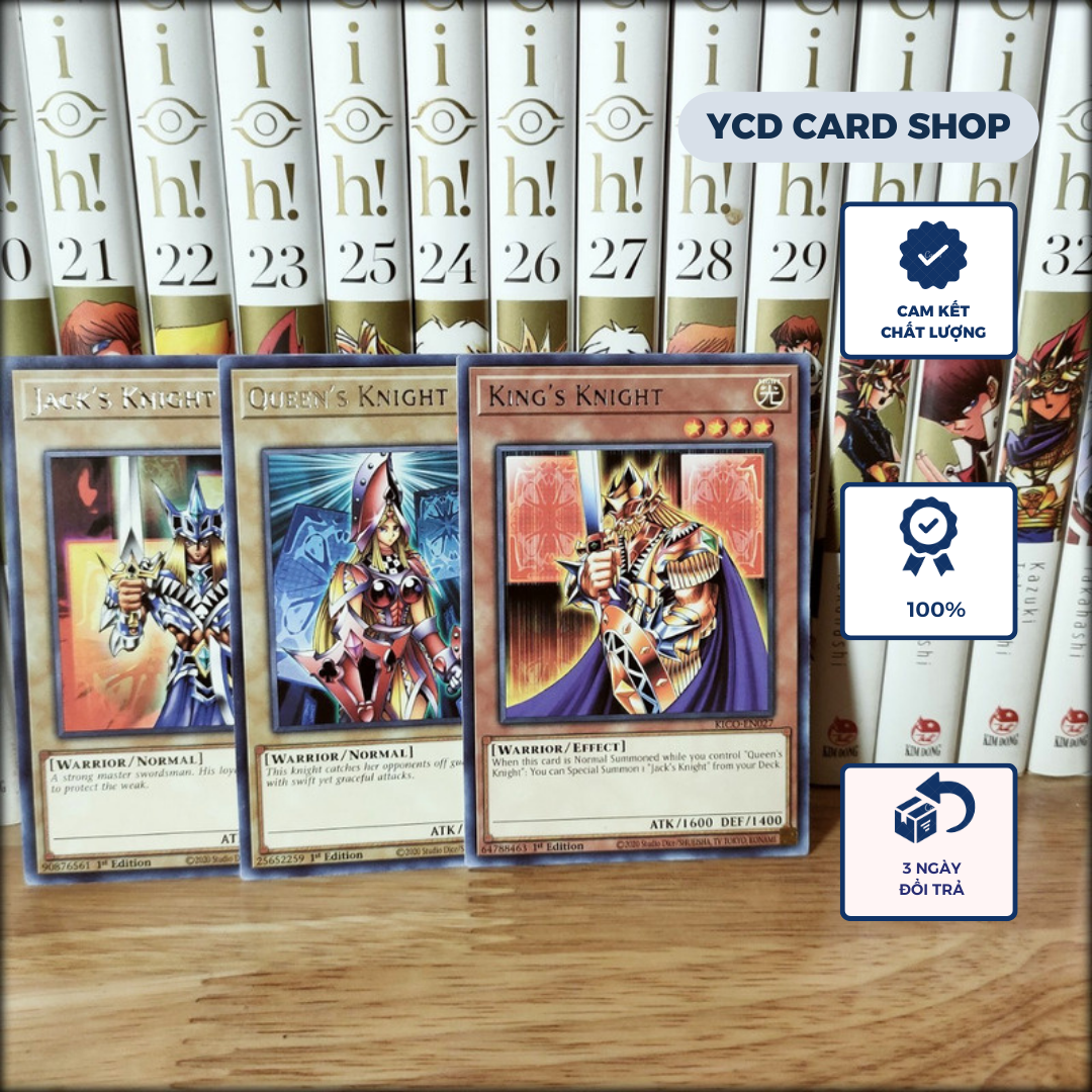 Thẻ bài Yugioh chính hãng set  poker JQK  - Rare