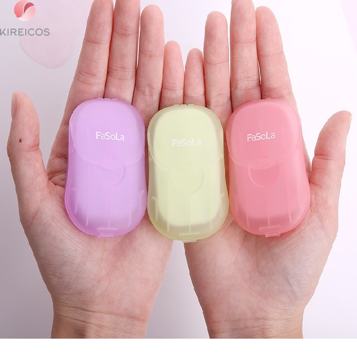 Xà Phòng Rửa Tay Dạng Miếng FasoLa 50 Miếng Màu Ngẫu Nhiên