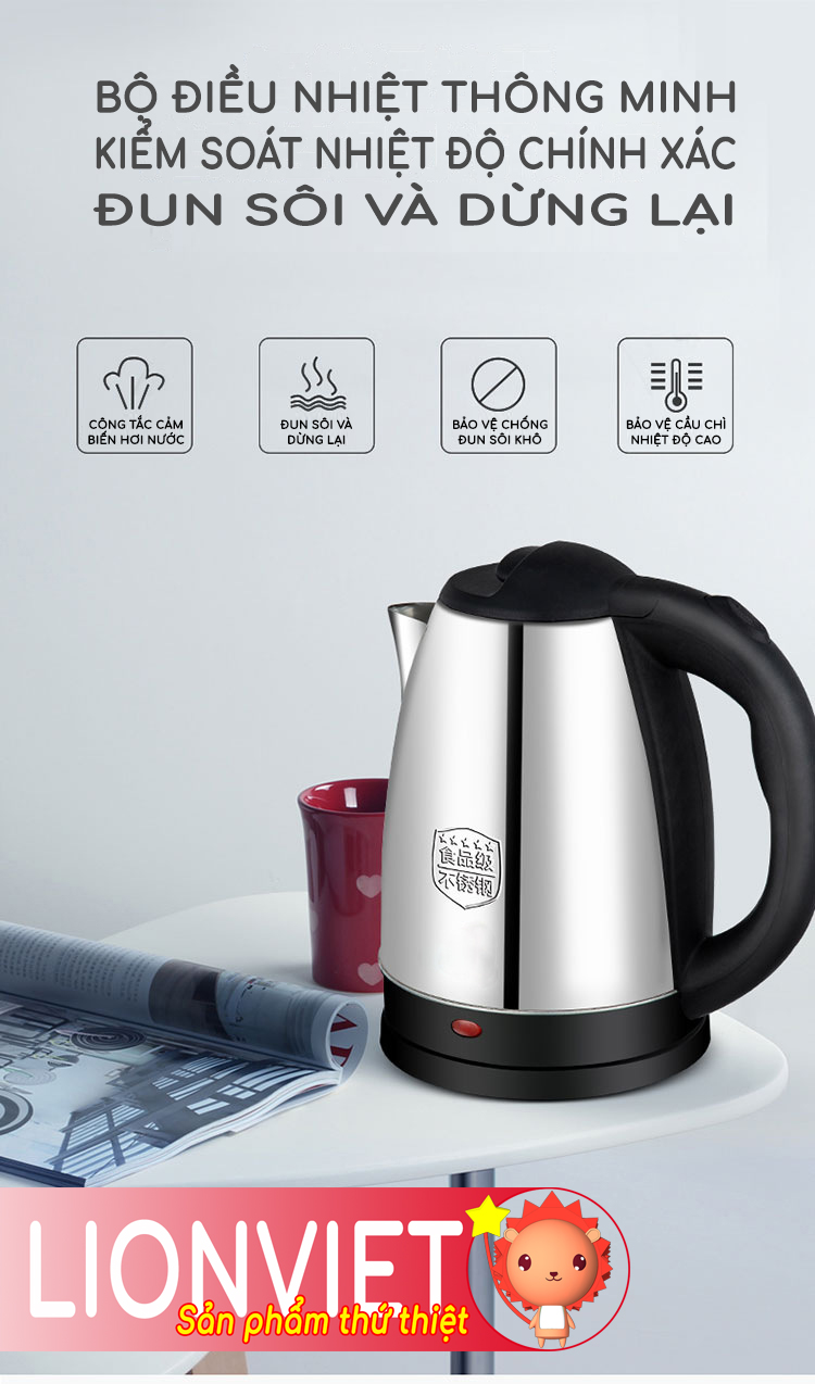 Ấm bình đun nước inox 304 siêu tốc siêu bền