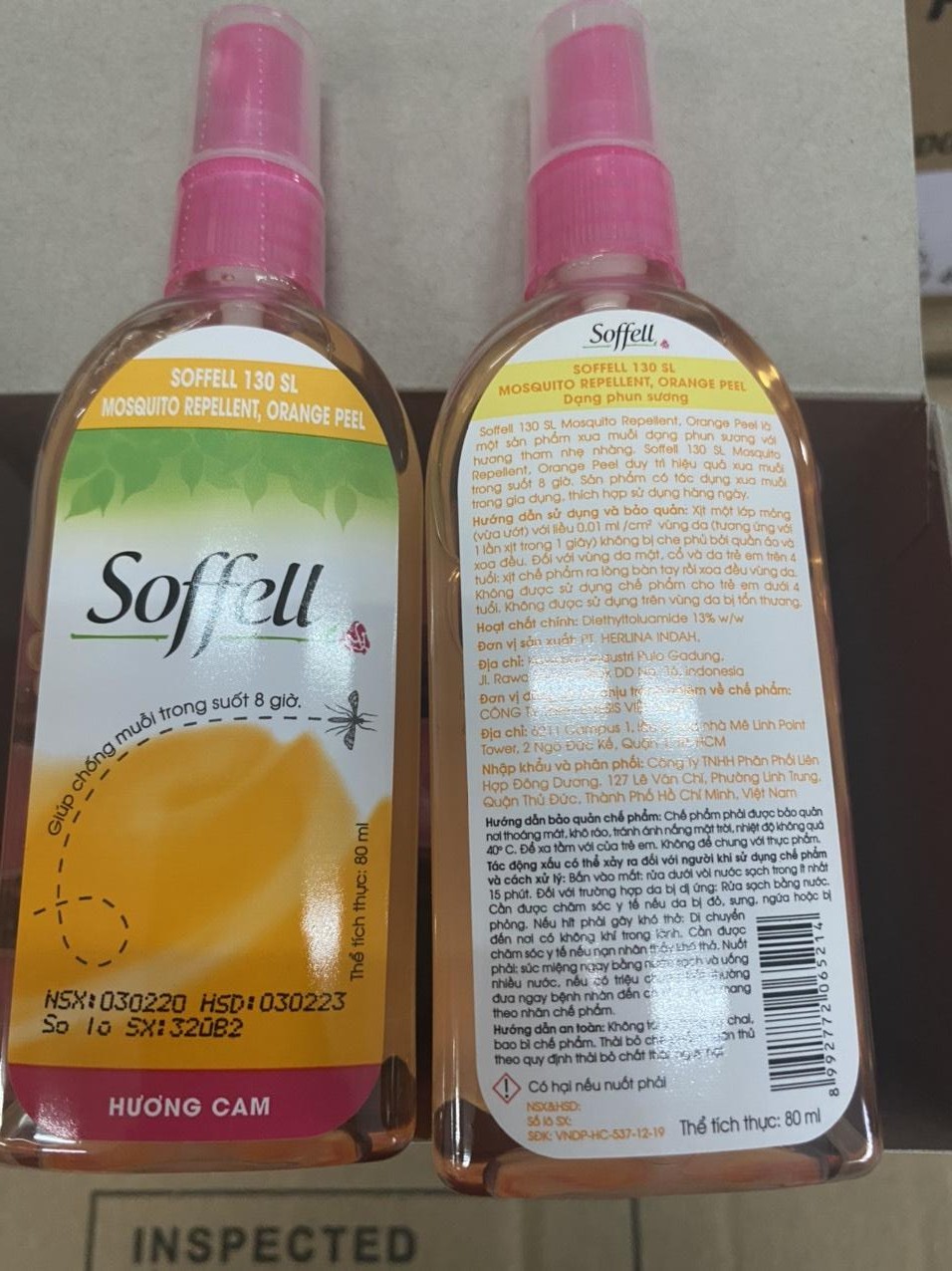 Xịt chống muỗi Soffell hương hoa  ( chai  80ml )