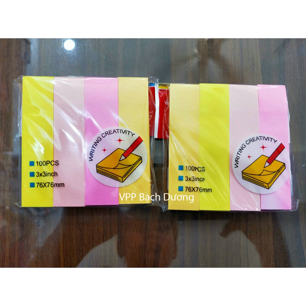 Note 3x3 đủ màu - xấp/ 100 tờ