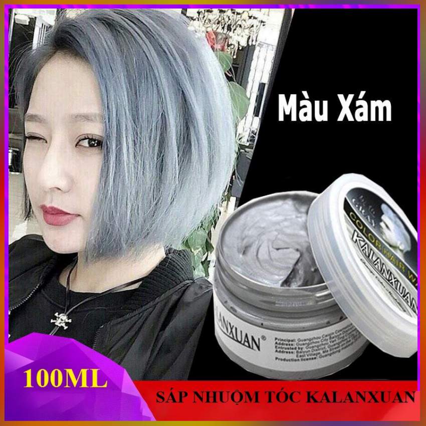 Sáp Vuốt Tóc Màu XÁM KHÓI MOFAJANG NHẬT BẢN Sáp Màu Tóc Sáp Màu Nhuộm Tóc Sáp màu tóc MOFAJANG có 7 màu XÁM KHÓI XANH DƯƠNG