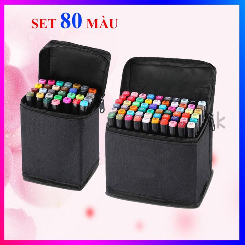 Mua Bộ bút màu Touch 7, bút dạ màu anima cao cấp - Set 80 màu + có kèm theo túi đựng