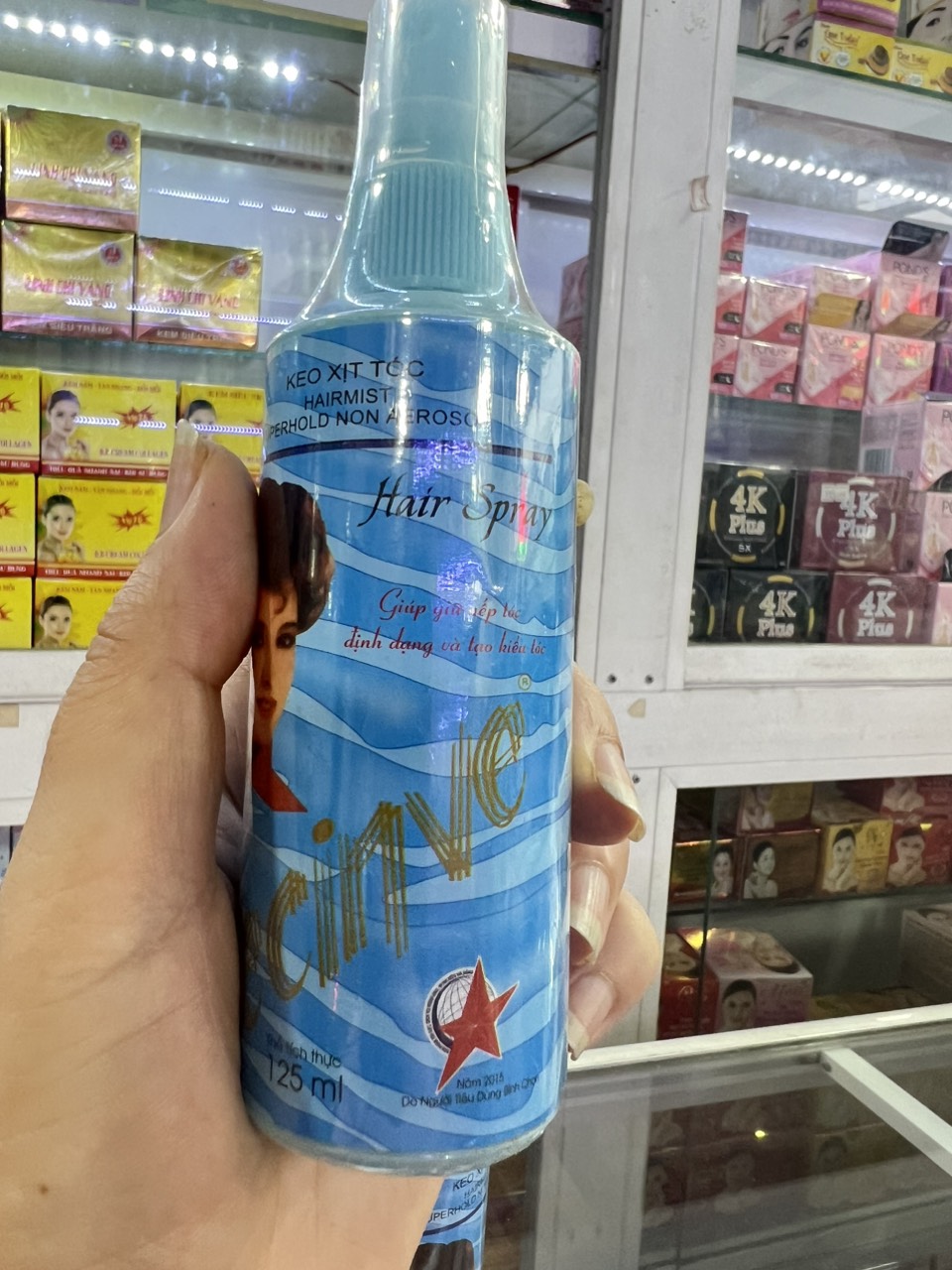 Keo xịt tóc prince sài gòn 125ml - 270ml giữ nếp tóc lâu tạo kiểu. keo kim nga xanh