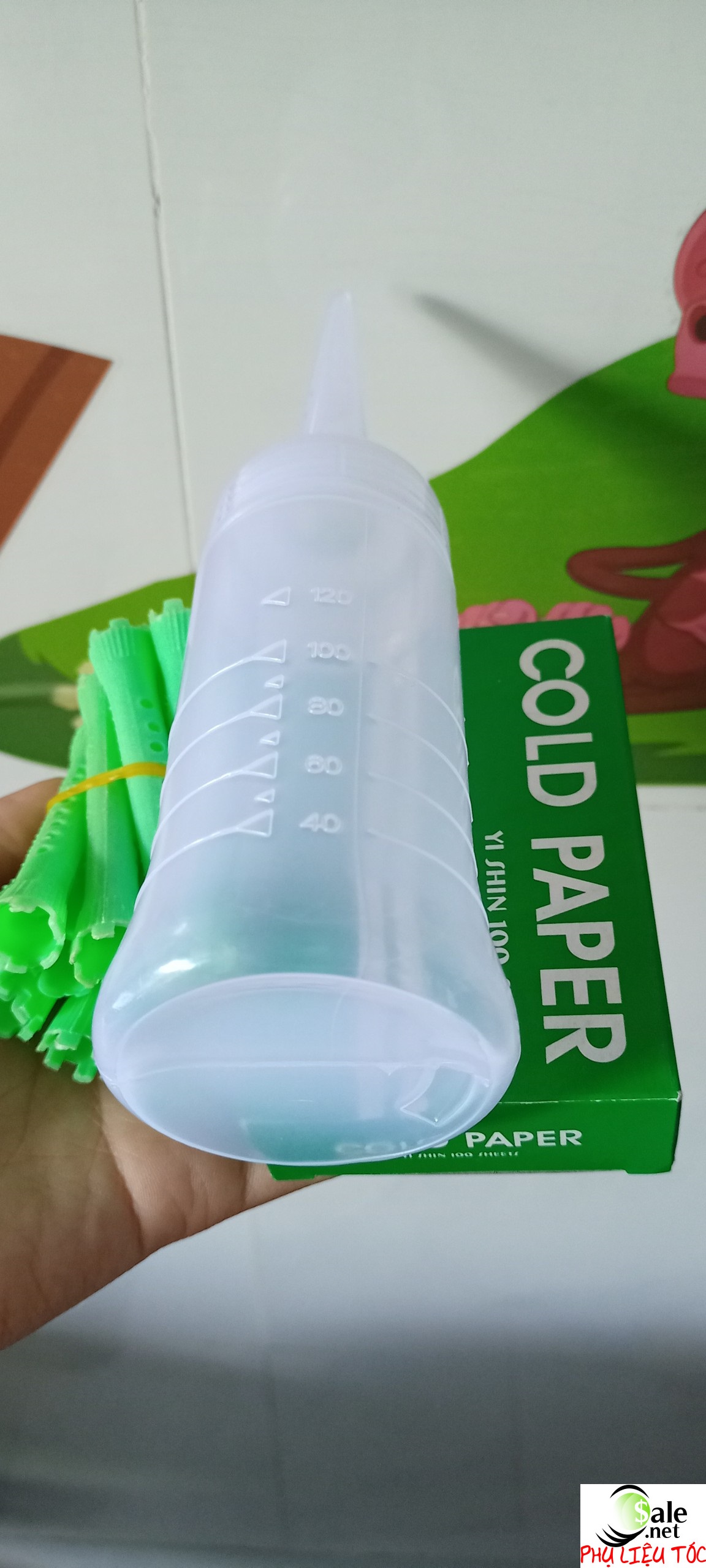 [HCM]Dụng cụ nhuộm tóc có trục uốn, bình tra, giấy uốn lạnh