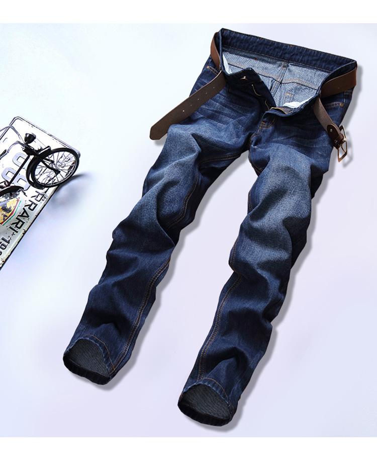 [HCM]Quần Jean Nam Xanh Trơn Ống Đứng
