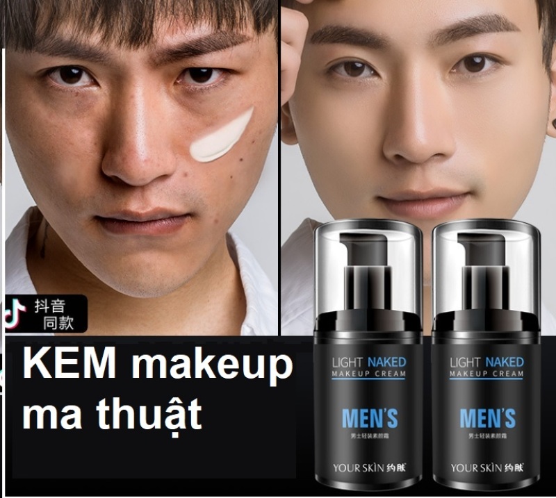Lazycream Kem Che Khuyết Điểm Makeup Nâng Tone Che Khuyết Điểm Da 3in1 Cho Nam YOURSKIN light makeup nhập khẩu