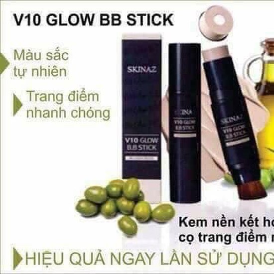 Kem nền V10 Glow B.B Stick Skinaz