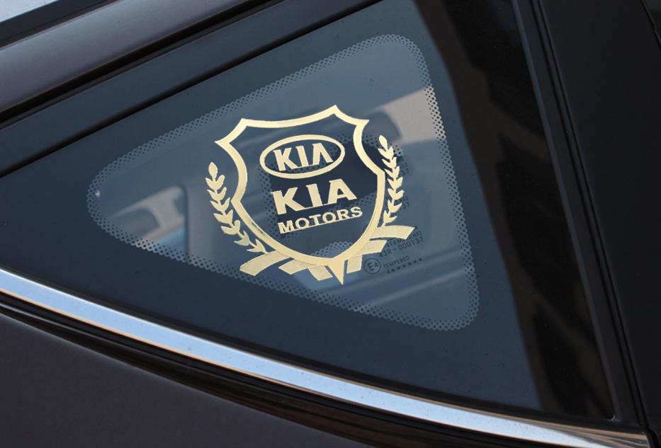 [HCM]Bộ 2 logo decal nổi các hãng xe ô tô (KIA)