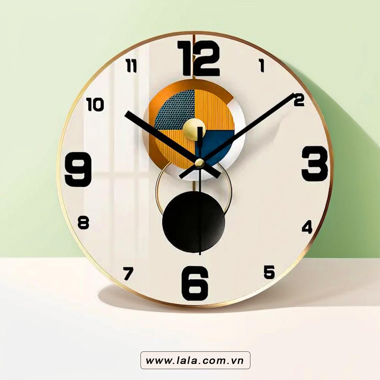 Lalashop Đồng hồ decor tường đồng hồ trang trí đẹp đồng hồ kim trôi sang trọng Đồng hồ in 3D nghệ thuật trang trí decor phòng ngủ wall clock