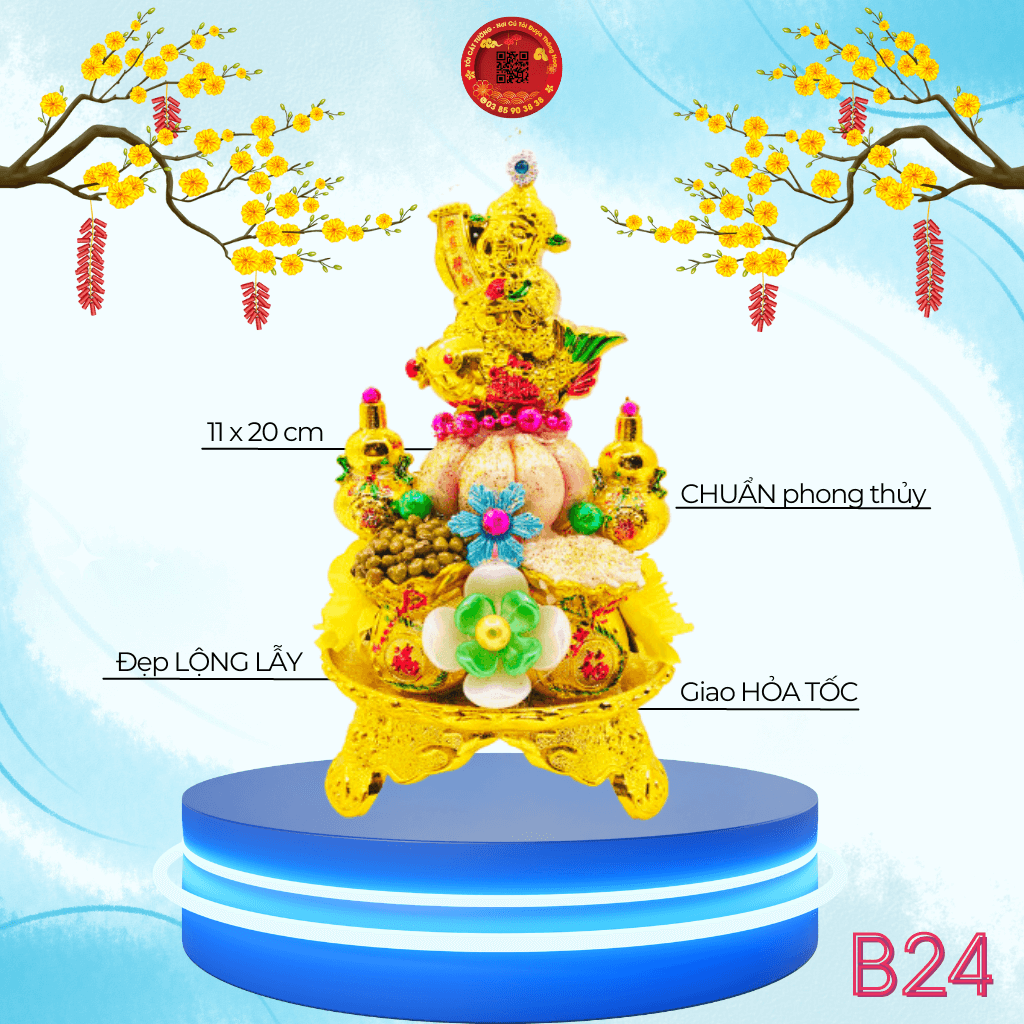 Bông Tỏi Ông Địa Tứ Quý Tiền Vô Như Nước - TỎI CÁT TƯỜNG