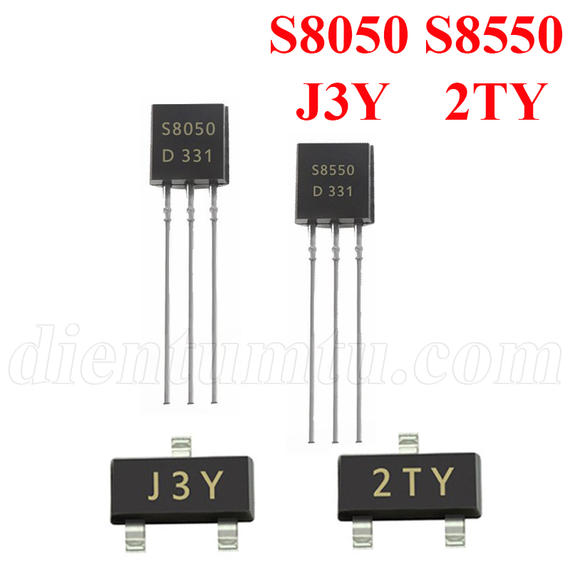 S8050 s8550 transistor 0.5a 25v chất lượng cao túi 10 con