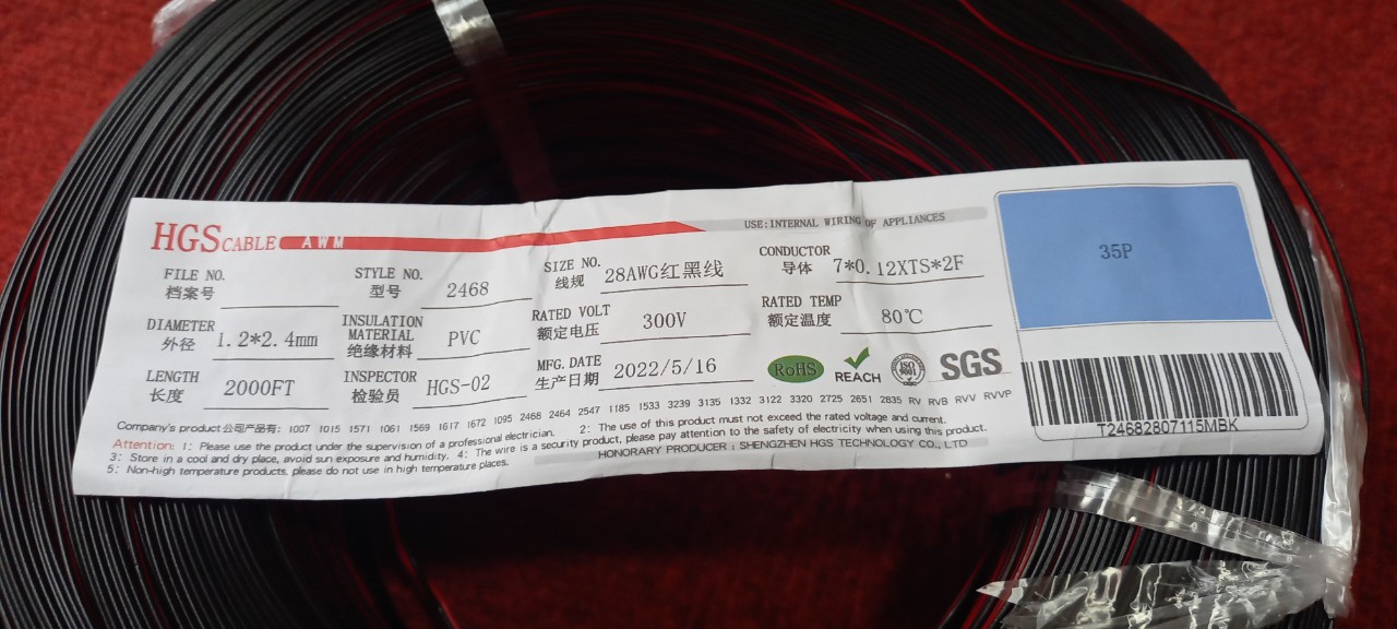 Dây điện đôi nối mạch 24AWG (0,5mm) 28AWG (0,3mm)
