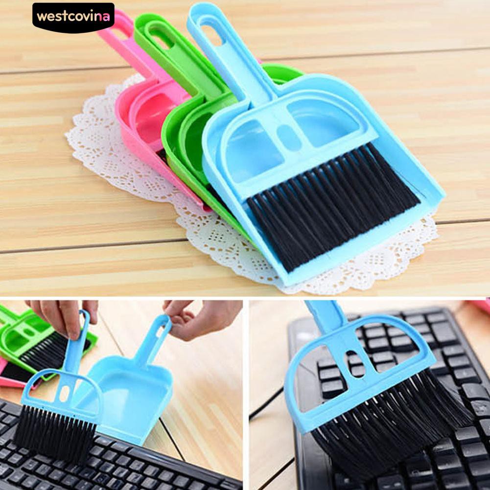 Bộ Chổi Quét Bụi Và Ki Hốt Rác Mini Đa Năng