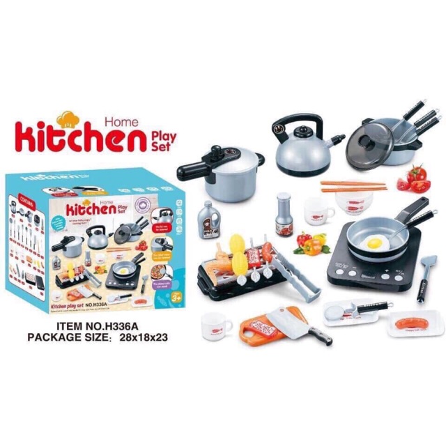 Bộ đồ chơi nấu ăn nhà bếp có 36 món cho bé