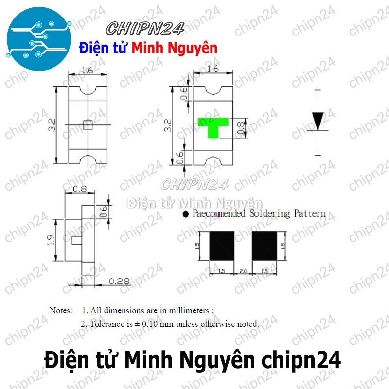 [25 con] (KX) Led dán SMD 1206 (Đỏ/Vàng/Xanh/Trắng/Cam) - [Chọn Loại] - HHH.00193