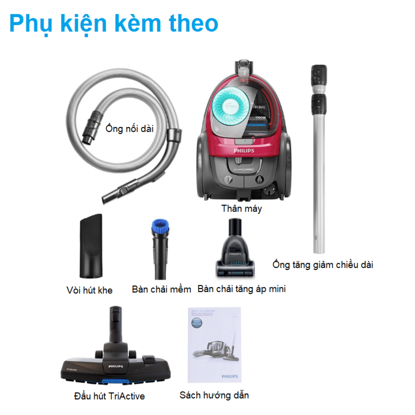 Philips PowerPro active fc8632 serial 5000 vacuum cleaner power 1700W