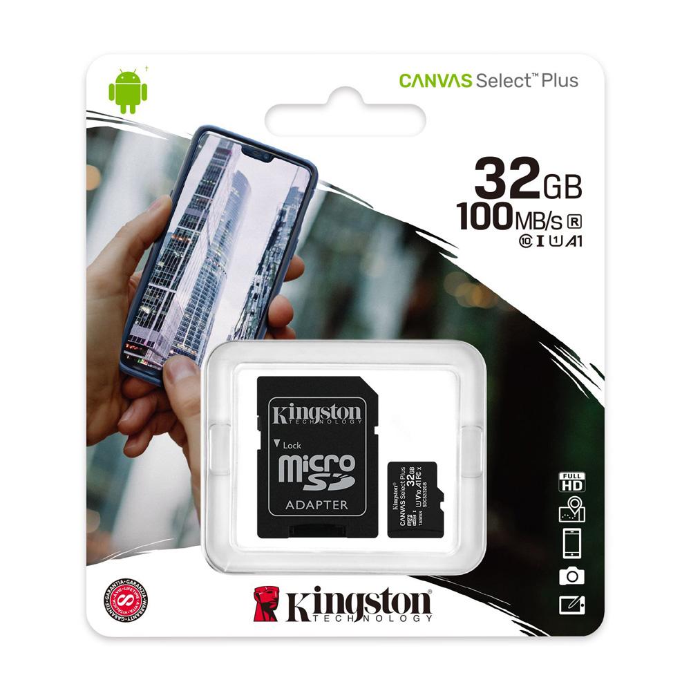 Thẻ nhớ MicroSDHC Kingston Canvas Select Plus 32GB Class 10 U1 (SDCS2/32GB)