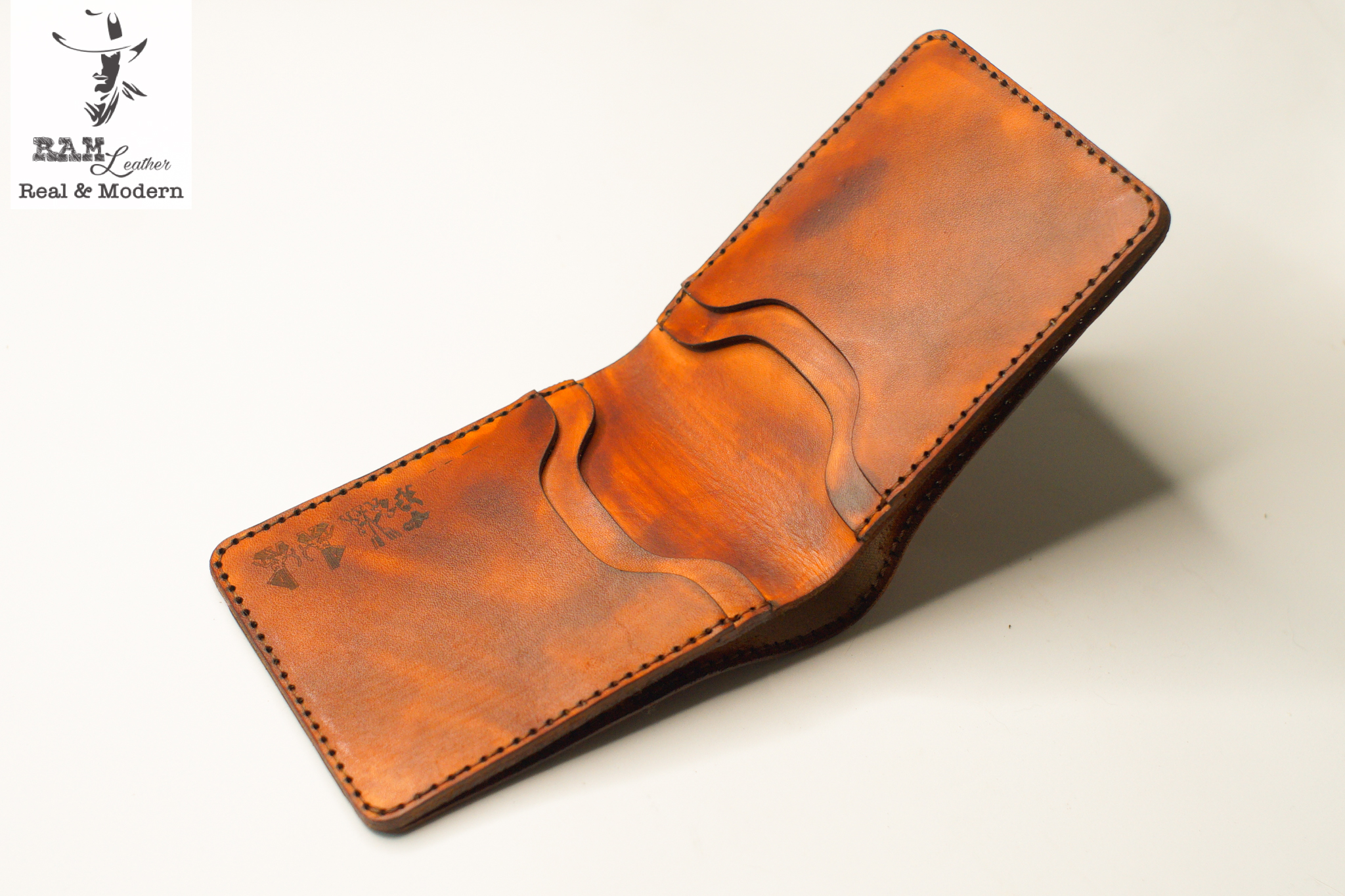 Ví Siêu bền RAM Leather Trống Đồng Dáng Ngang Lightbrown (Da Bò Thuộc Thảo Mộc Vegtan Wallet)