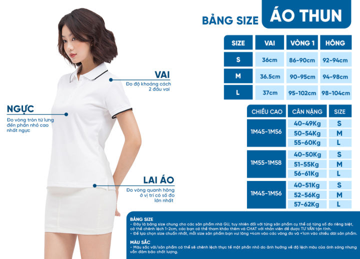 Áo thun cổ tim nữ trơn GUMAC ATC04006