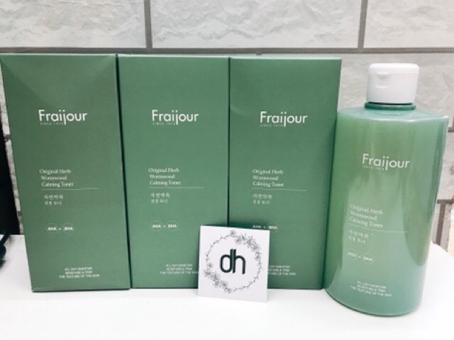 Toner thảo mộc Fraijour Original Herb Wormwood Calming Xanh Lá dưỡng ẩm sáng da 500ml Duduhouse