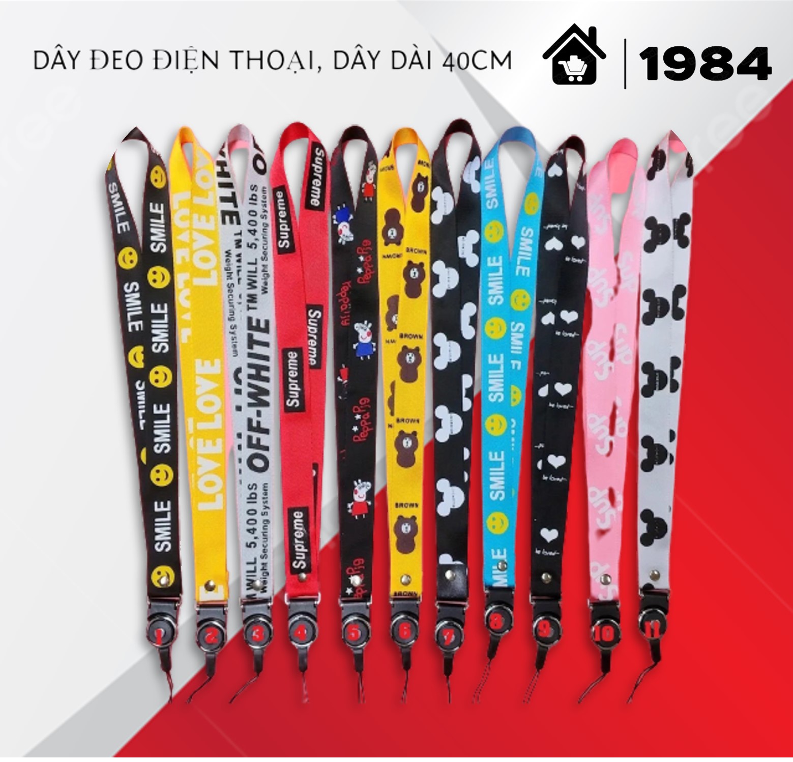 Dây đeo điện thoại, dây dài 40cm