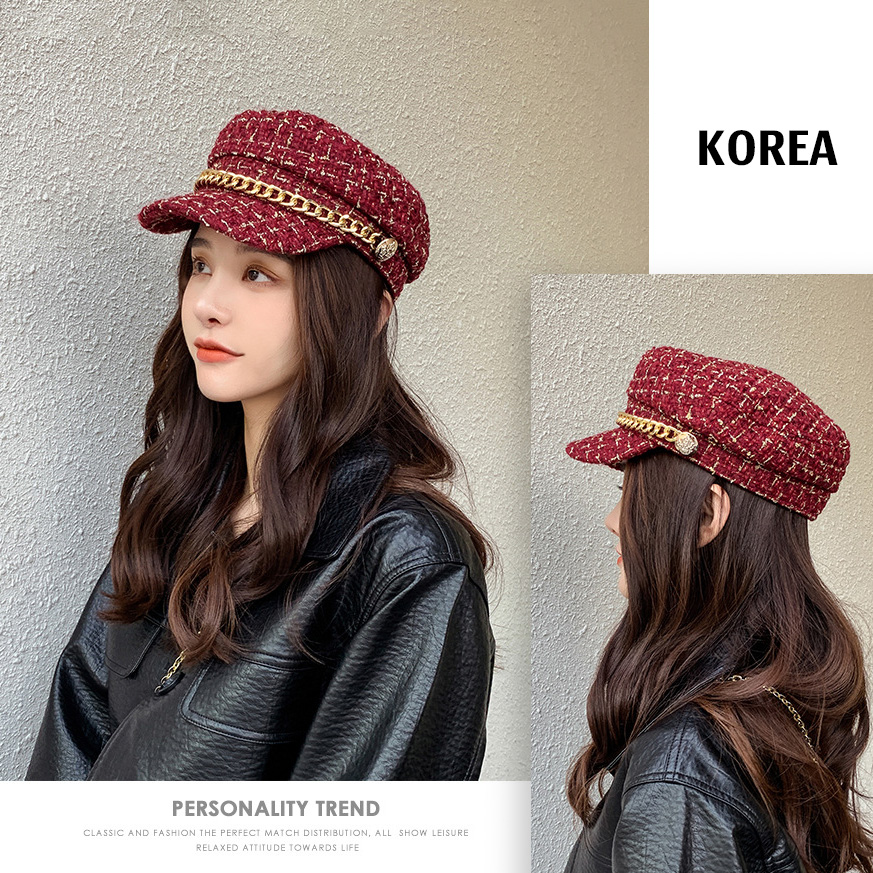 Nón Nồi Dạ Thủy Thủ Phối Xích Siêu Hot Korea Trend - 100style