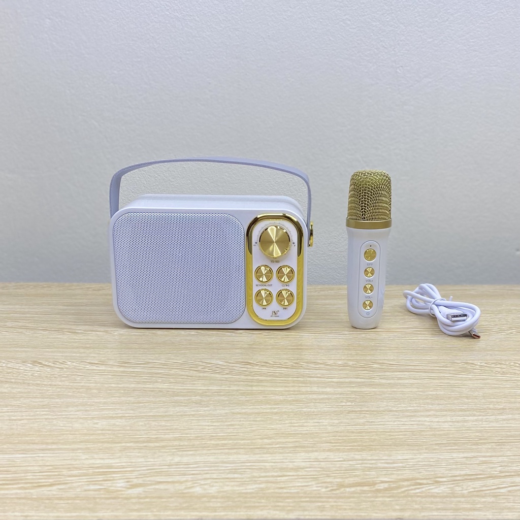 Loa karaoke bluetooth ys-103 kèm 1 micro không dây