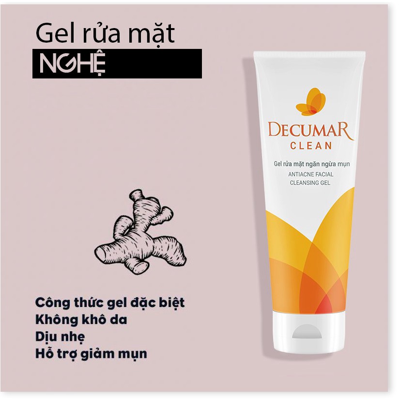 Decumar Clean ( 100g ) gel rửa mặt ngăn ngừa mụn