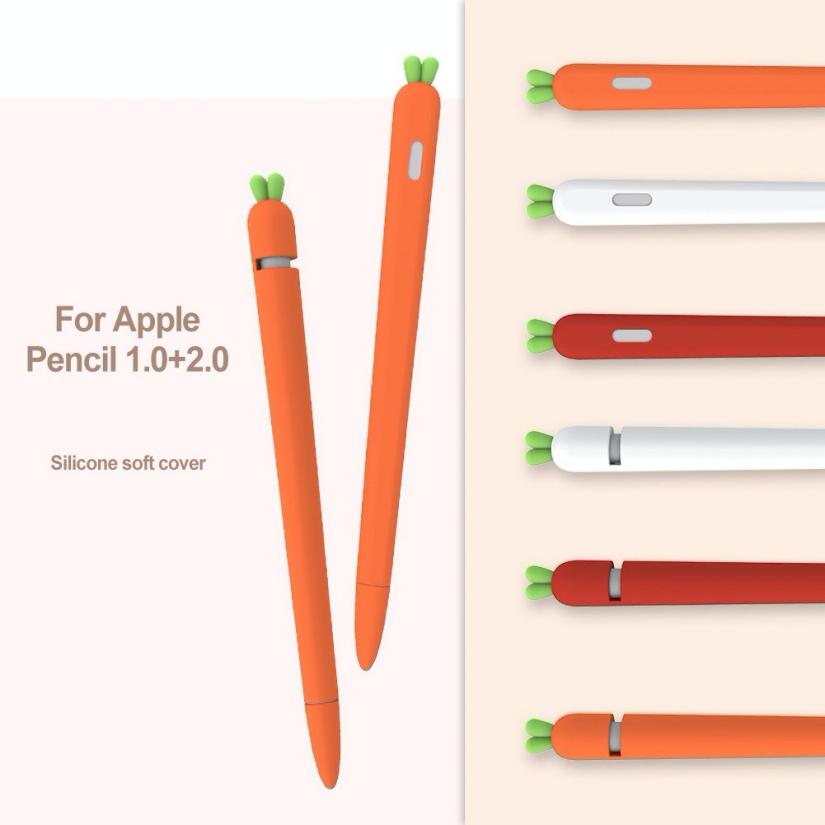 [HCM]Silicon Bảo Vệ Apple Pencil 1 & 2 Củ Cải Cà Rốt