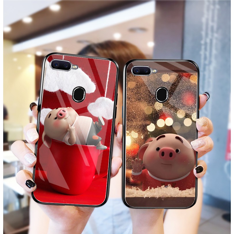 ỐP LƯNG MẶT KÍNH OPPO F9, A5S,A12,A7, REALME 2 PRO
