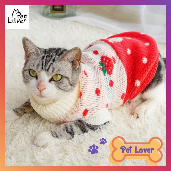 Quần áo cho chó, quấn áo cho mèo bằng len, ấm áp, co giãn thoải mái cho bé - Petlover