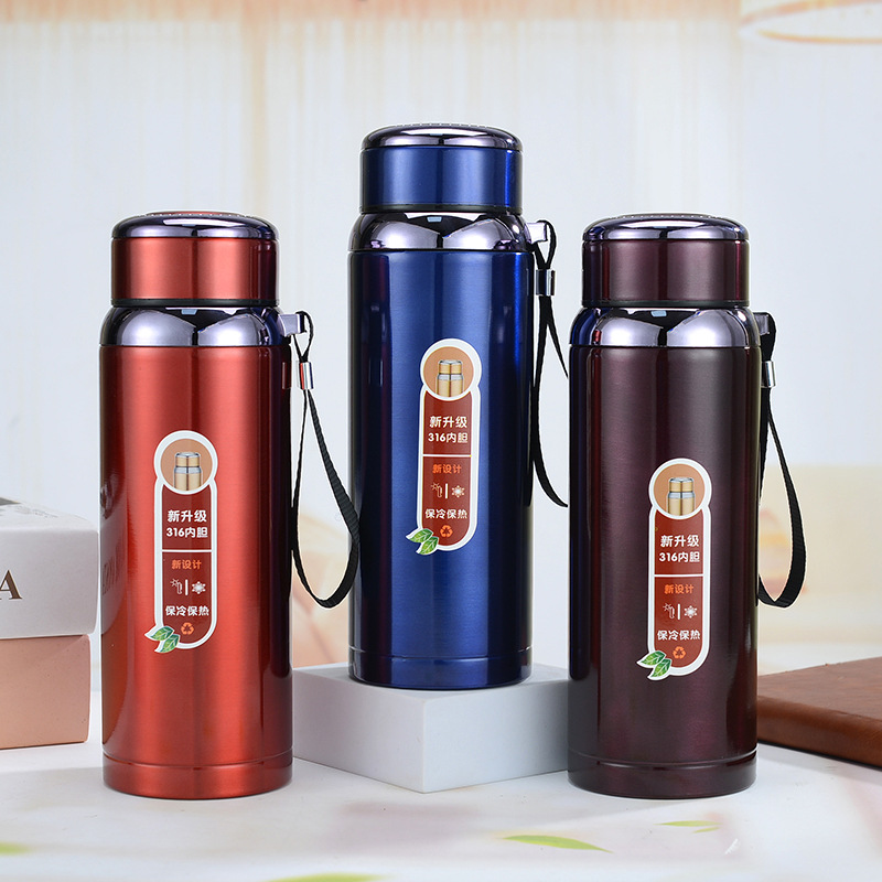 BÌNH GIỮ NHIỆT 1000ML INOX 304 NẮP KIM CƯƠNG