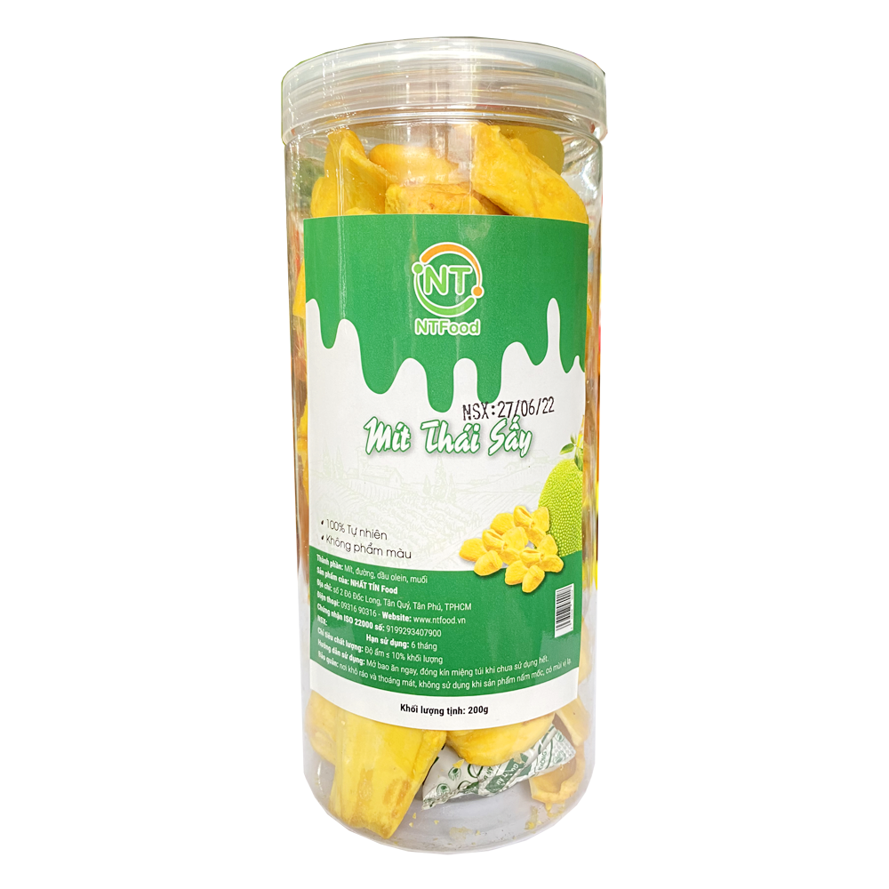 Mít Thái sấy giòn loại A NTFood Hũ 250gr - Nhất Tín Food